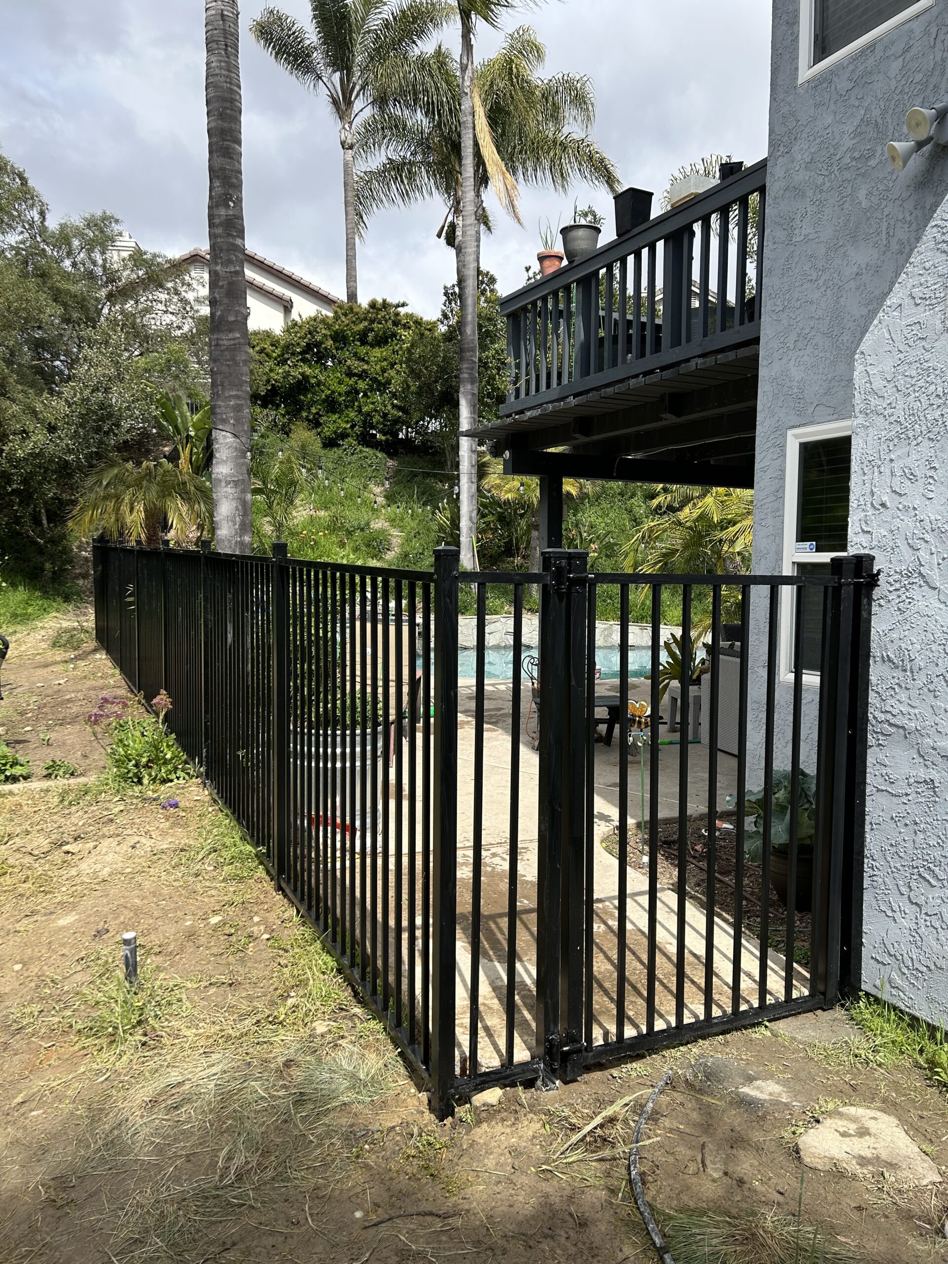 Alumax Aluminum Fence Repair 5 foot Tall wrought iron Fence Repair and installation project in Poway ca