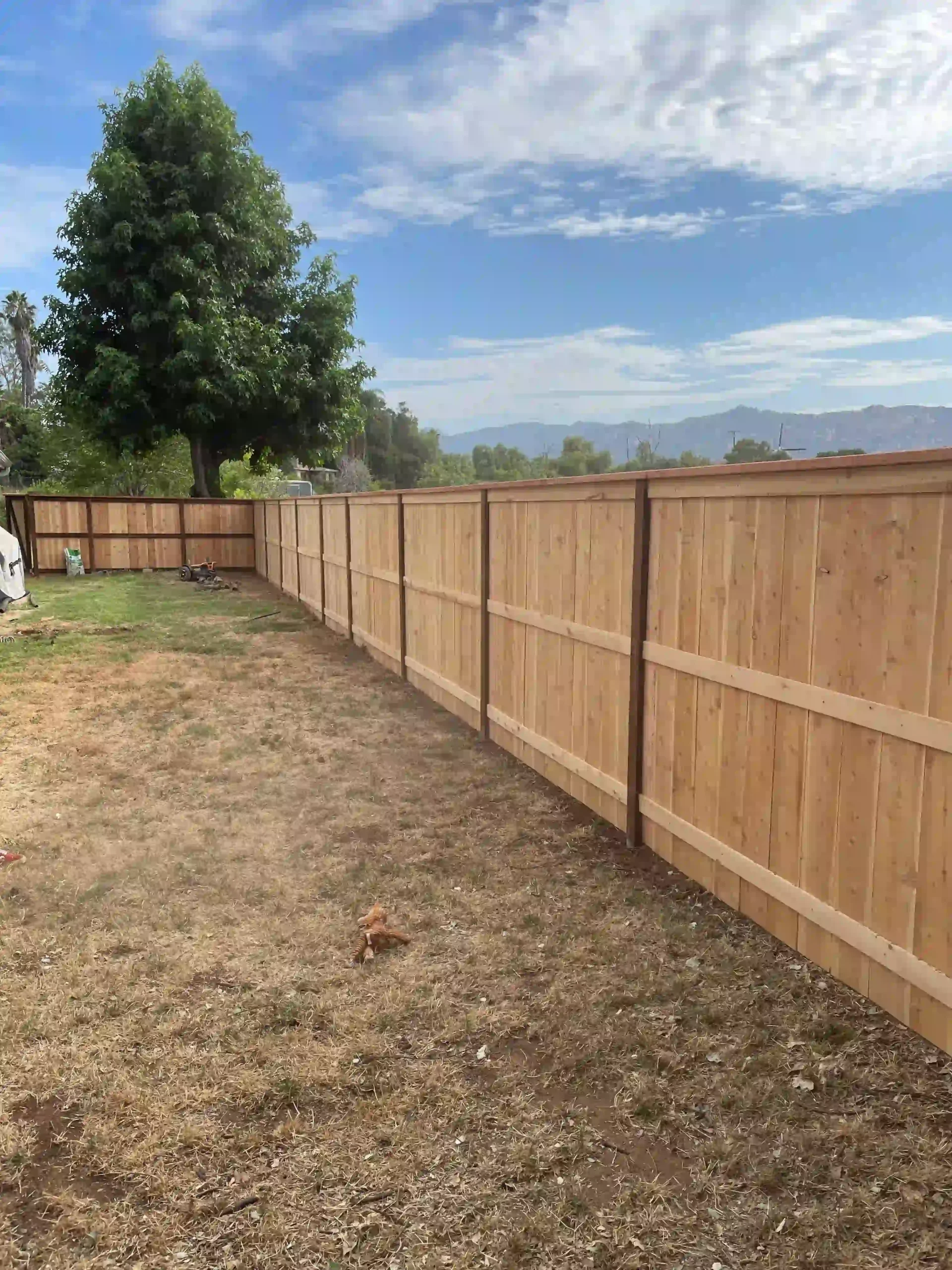 wood fence poway ca New cedar fence in poway ca