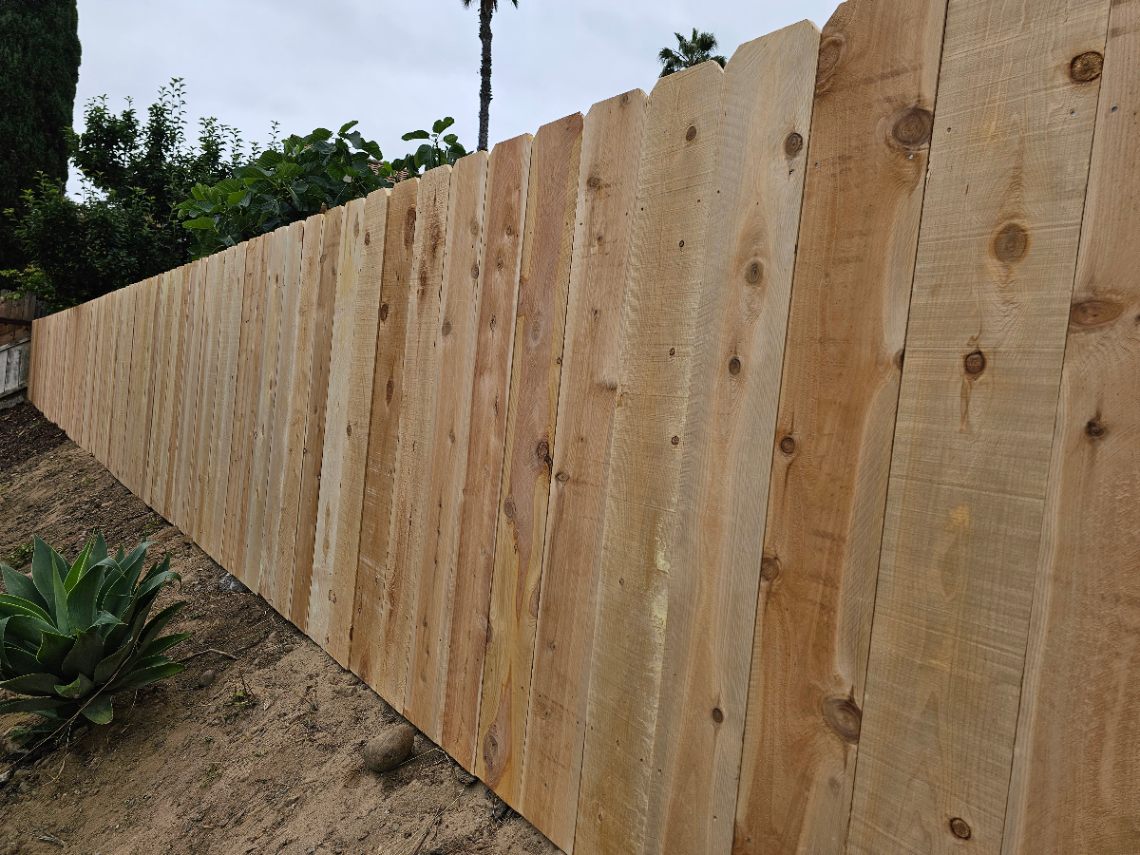 Privacy fence installed in Mira Mesa backyard