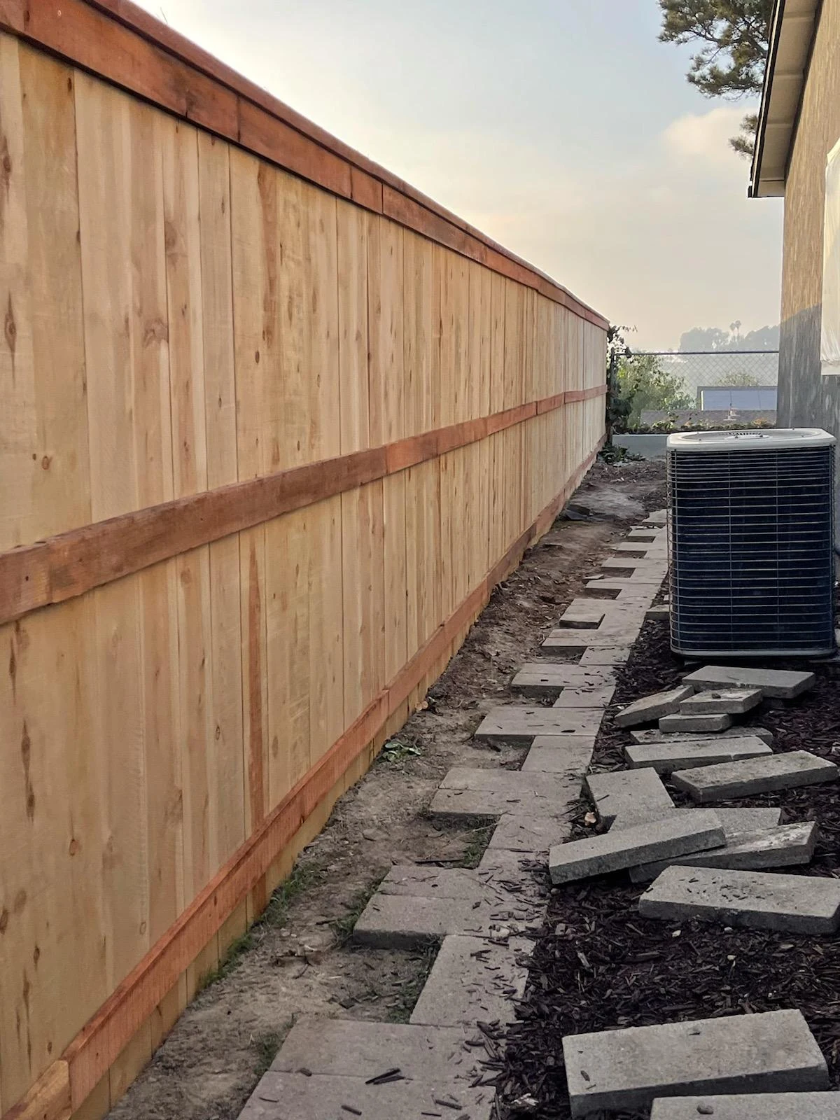 wood privacy fence installed in San Diego