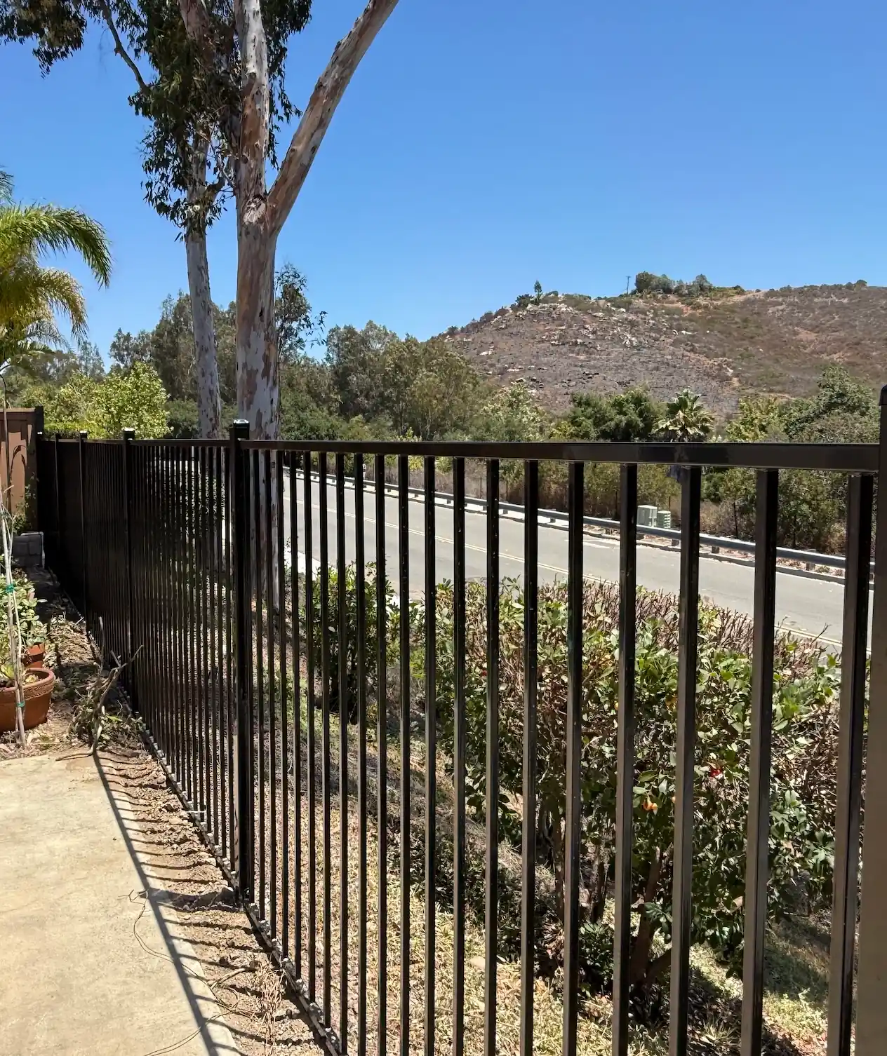 Sorrento Valley Wrought Iron fence installation